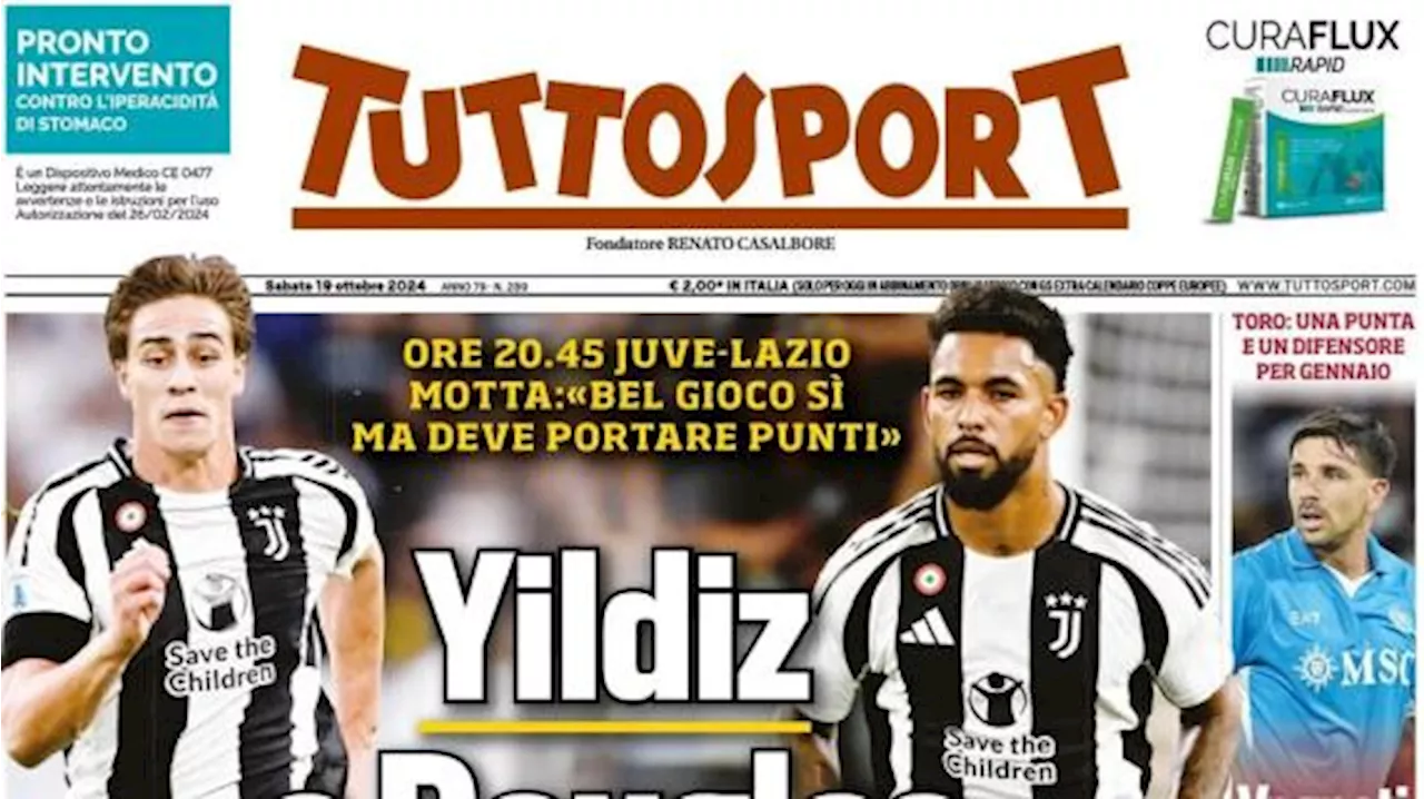 Tuttosport in prima pagina: 'Yildiz e Douglas per la svolta anti-Conte'