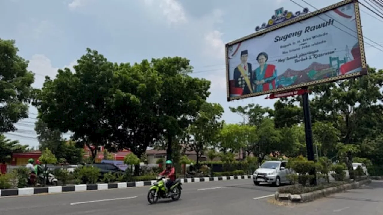 Ratusan Spanduk dan Baliho Ucapan Terima Kasih Jokowi Terpasang di Jalur Kepulangan Menuju Solo