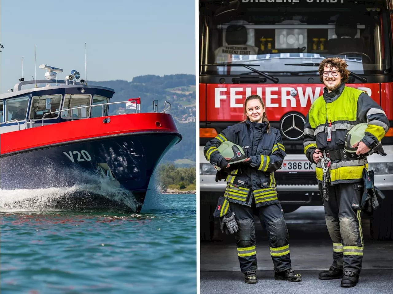 Cobra-Einsatz, Feuerwehr-Showübungen und Bootstaufe: Bregenz feiert Blaulichttag