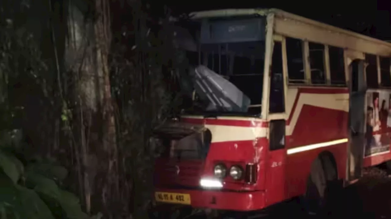 KSRTC Accident: നിയന്ത്രണം വിട്ട് മതിലിൽ ഇടിച്ചു, കെഎസ്ആ‌ർടിസി ബസ് അപകടത്തിൽ 10 പേർക്ക് പരിക്ക്