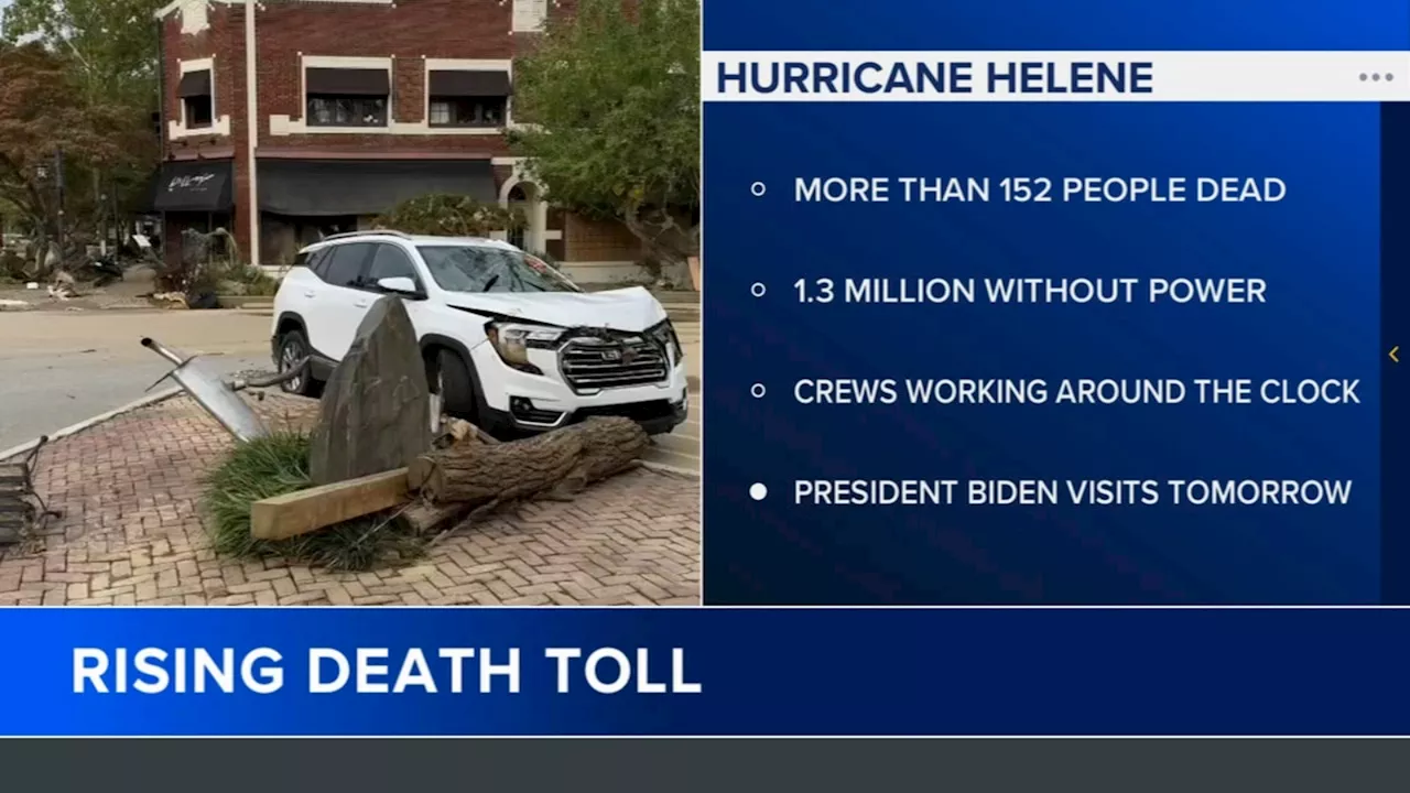 Hurricane Helene ranks among deadliest storms to hit US with nearly 160 deaths across 6 states