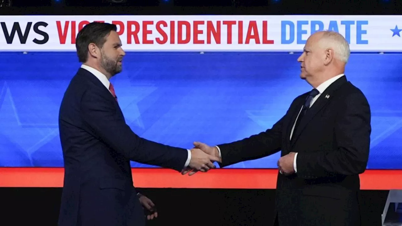 Democrat Tim Walz and Republican JD Vance clash during US vice presidential debate