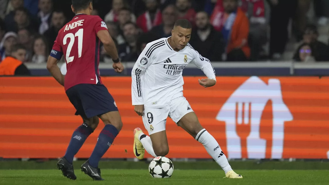 Mbappé can't rescue Real Madrid in Champions League loss to Lille