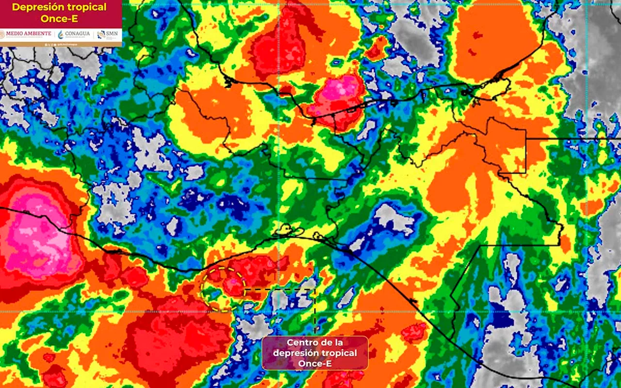 Depresión Tropical Once-E se convertirá en tormenta tropical; emiten aviso