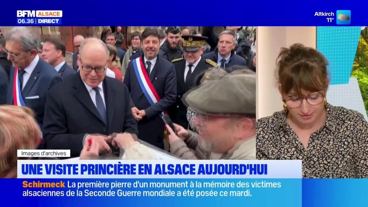 Alsace : le prince Albert II de Monaco en visite à Strasbourg et Mulhouse