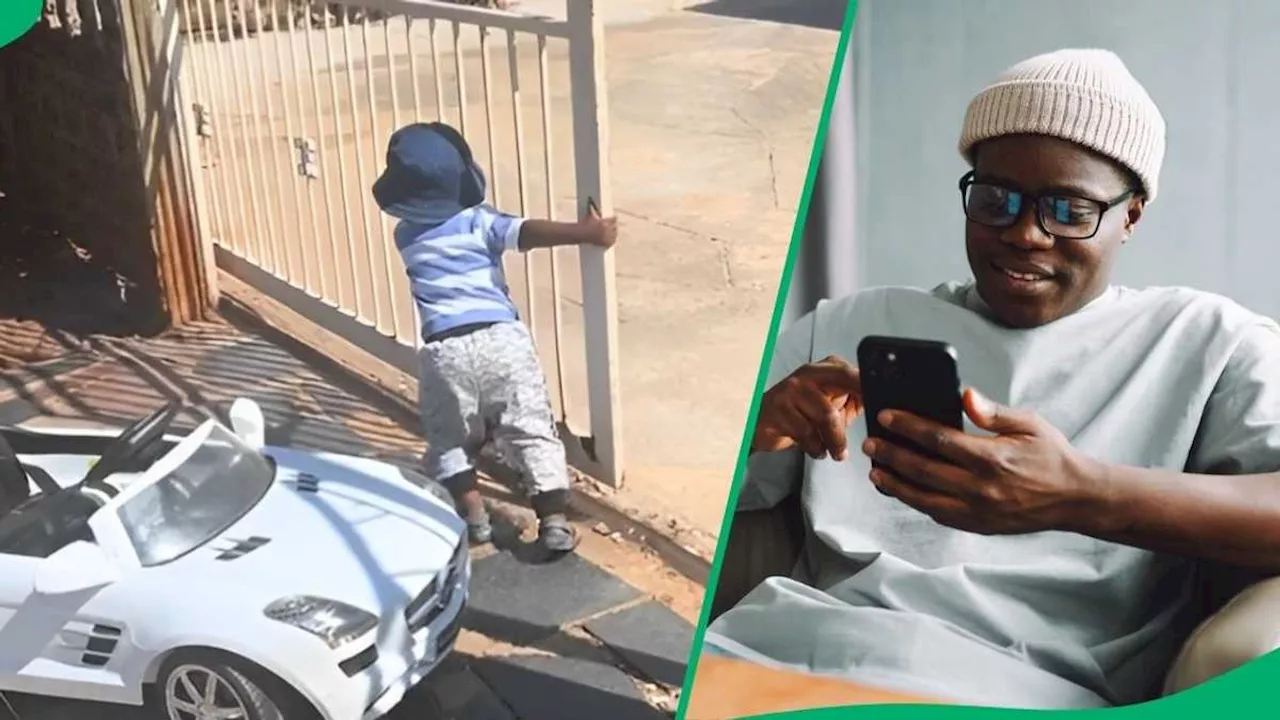 Toddler Shows Off His Mercedes-Benz Toy Car, Netizens Love It: “He Made It in Life”