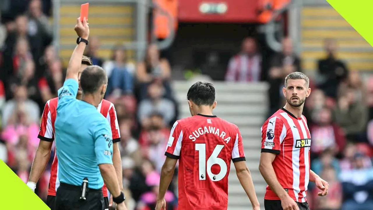 Why Southampton Star Will Miss Five Games After Manchester United Red Card