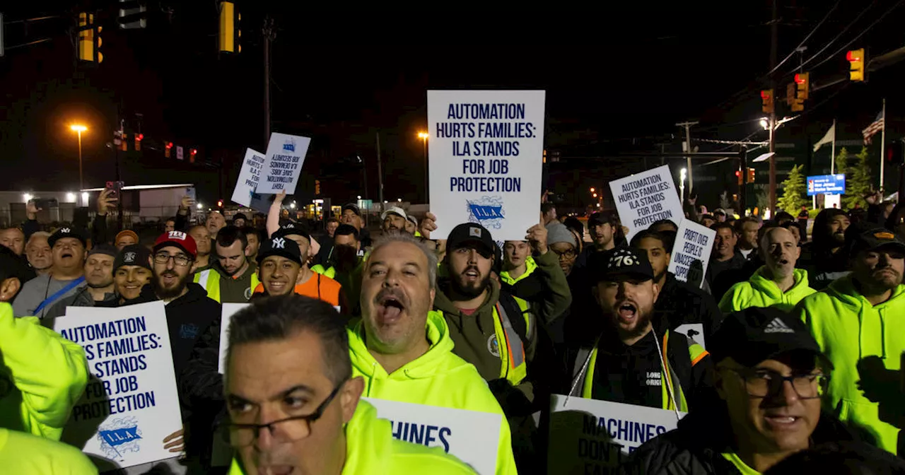 Thousands of Dockworkers Strike at East and Gulf Coast Ports