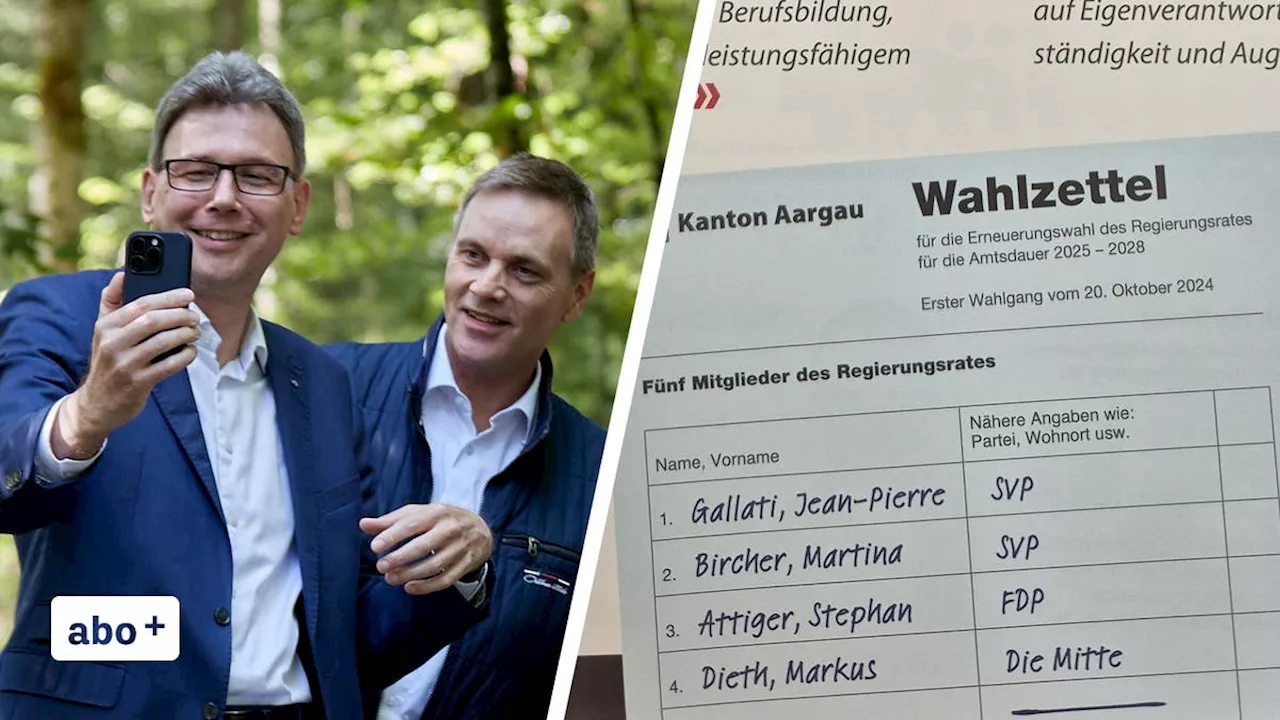 SVP-Gallati posiert im Wahlkampf mit SP-Egli – aber die Volkspartei will nur Bürgerliche im Regierungsrat