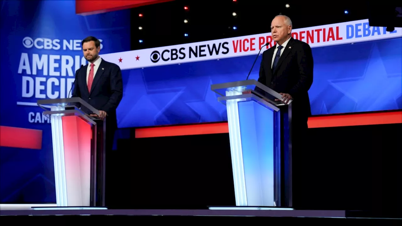 Walz and Vance clash on Middle East at start of US vice presidential debate