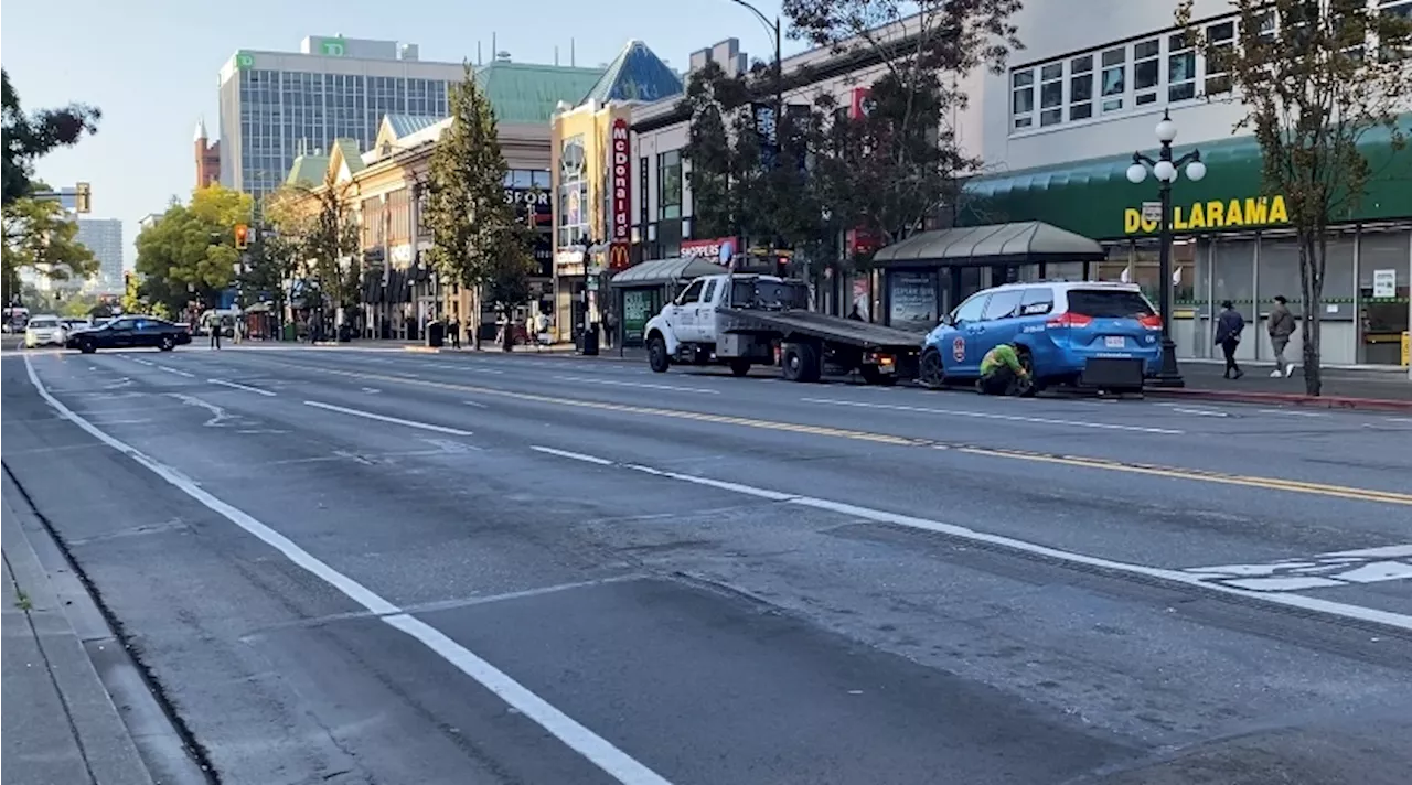 VicPD investigating collision, pedestrian in hospital with life-threatening injuries