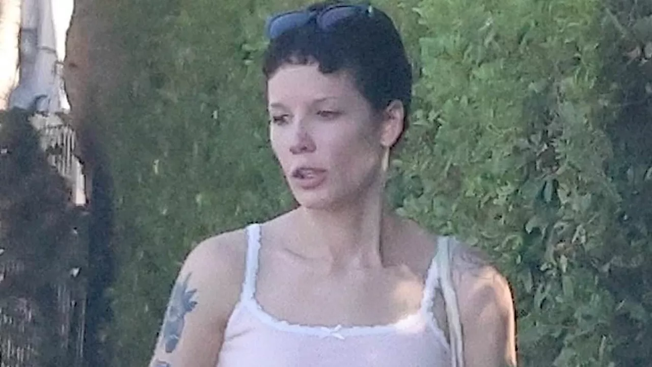 Halsey cuts a chic figure as she enjoys casual outing with son Ender, three, in LA