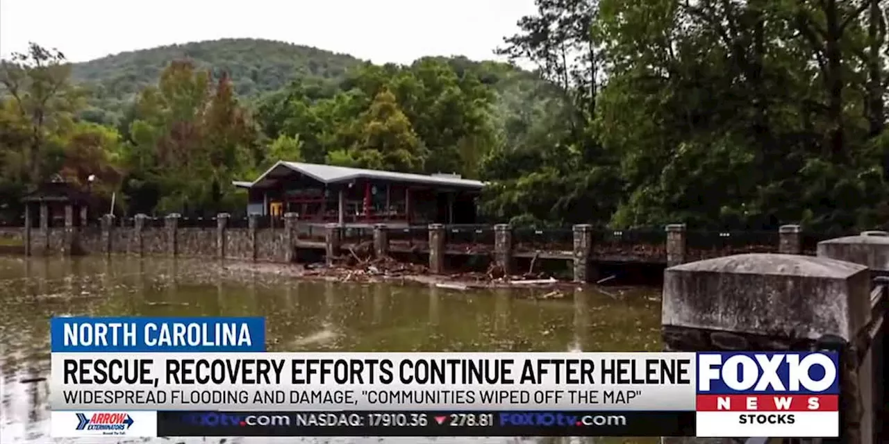 Helene leaves town without power and water in North Carolina