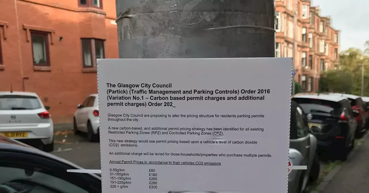 Glasgow parking permits set to triple for some drivers in emissions-based charge plan