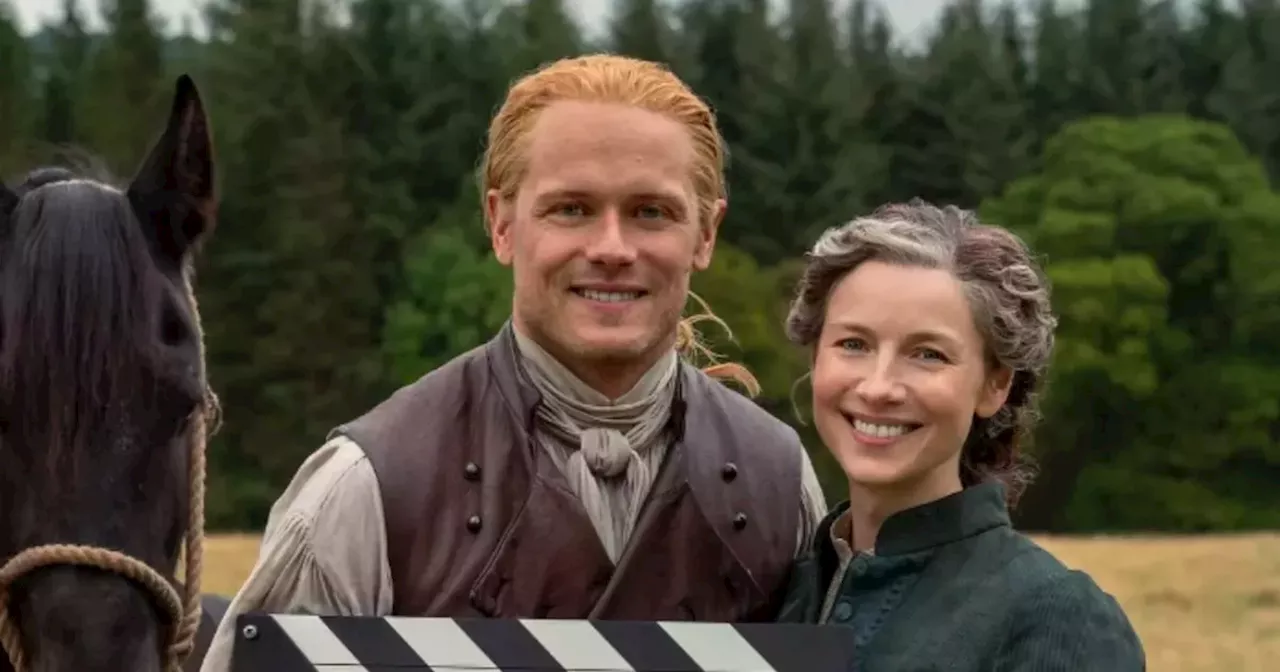 Outlander star Sam Heughan's sweet response as Caitriona Balfe bids emotional farewell to series