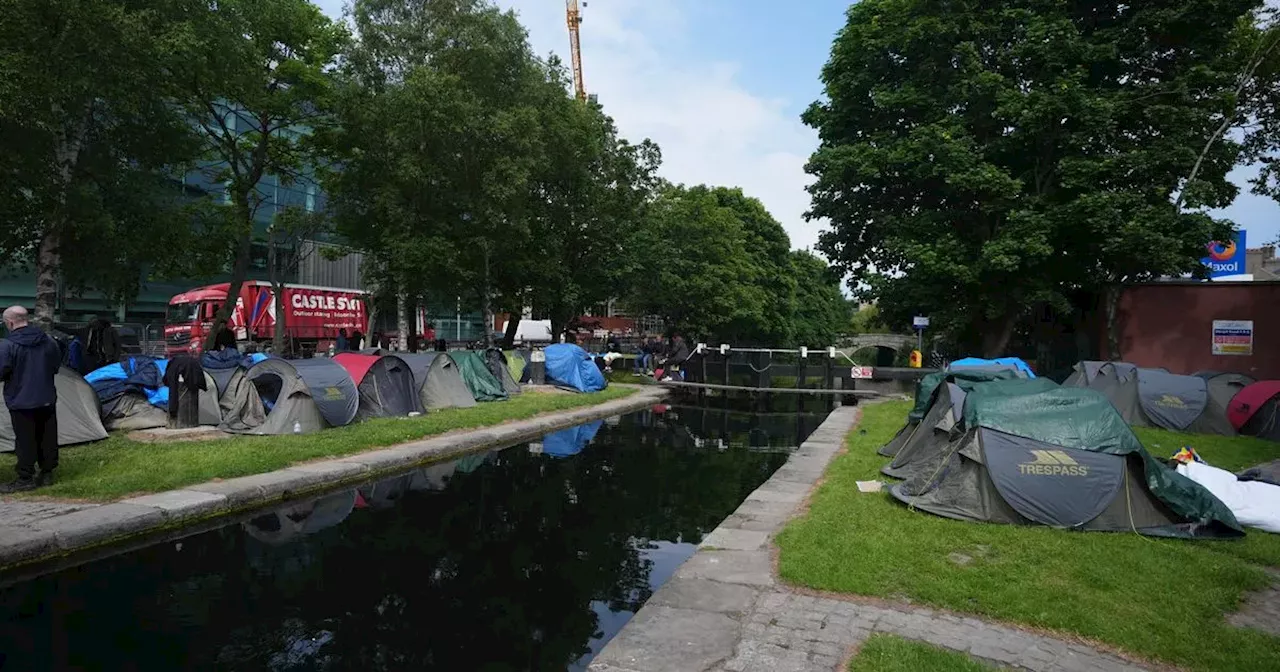 Tents sheltering asylum seekers set alight in Dublin