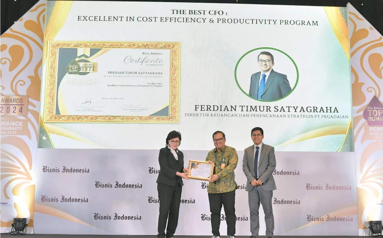 Pegadaian Raih 2 Penghargaan di Ajang Bisnis Indonesia TOP BUMN Awards 2024