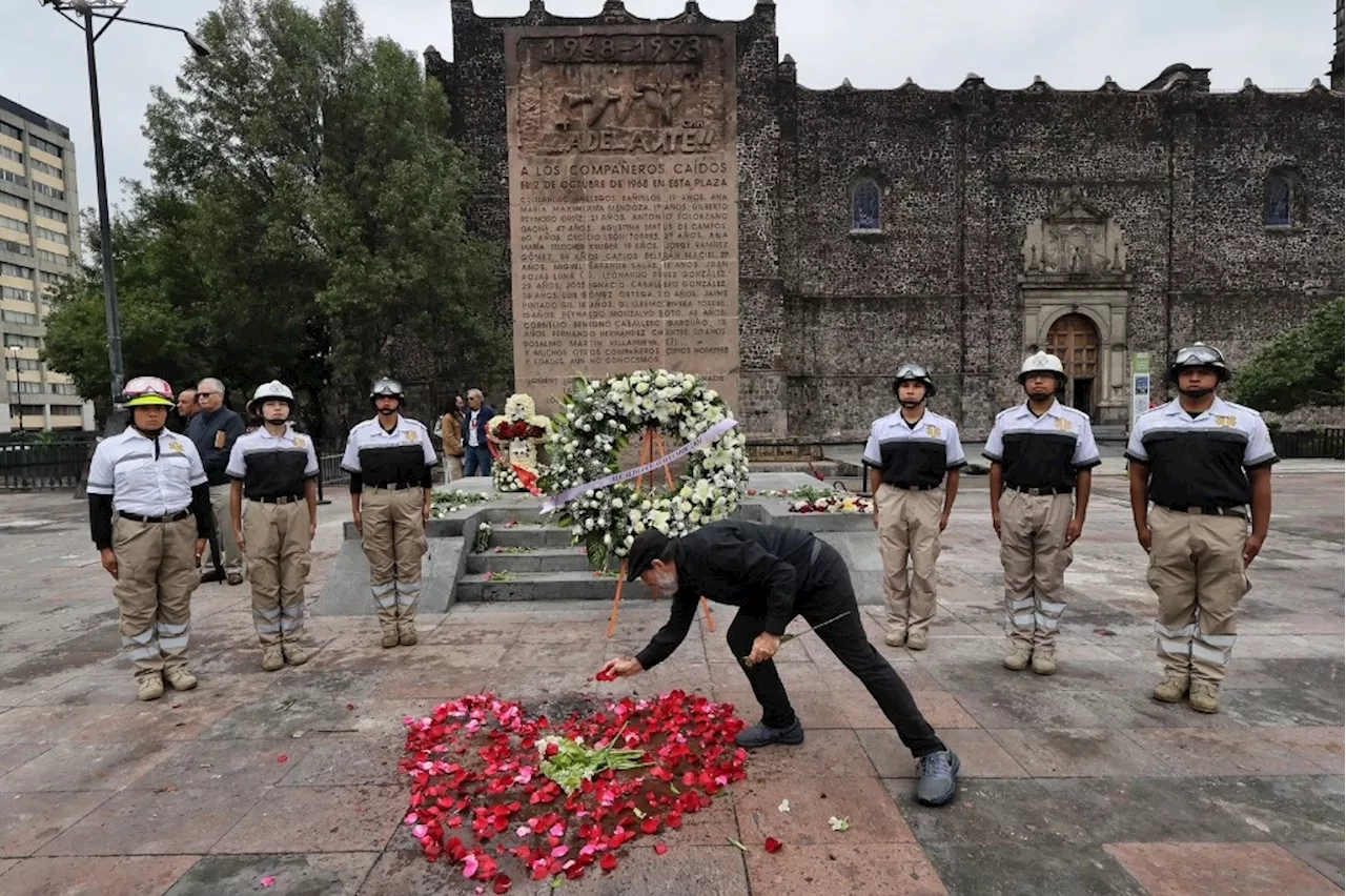 Rinden homenaje a víctimas del 2 de octubre de 1968