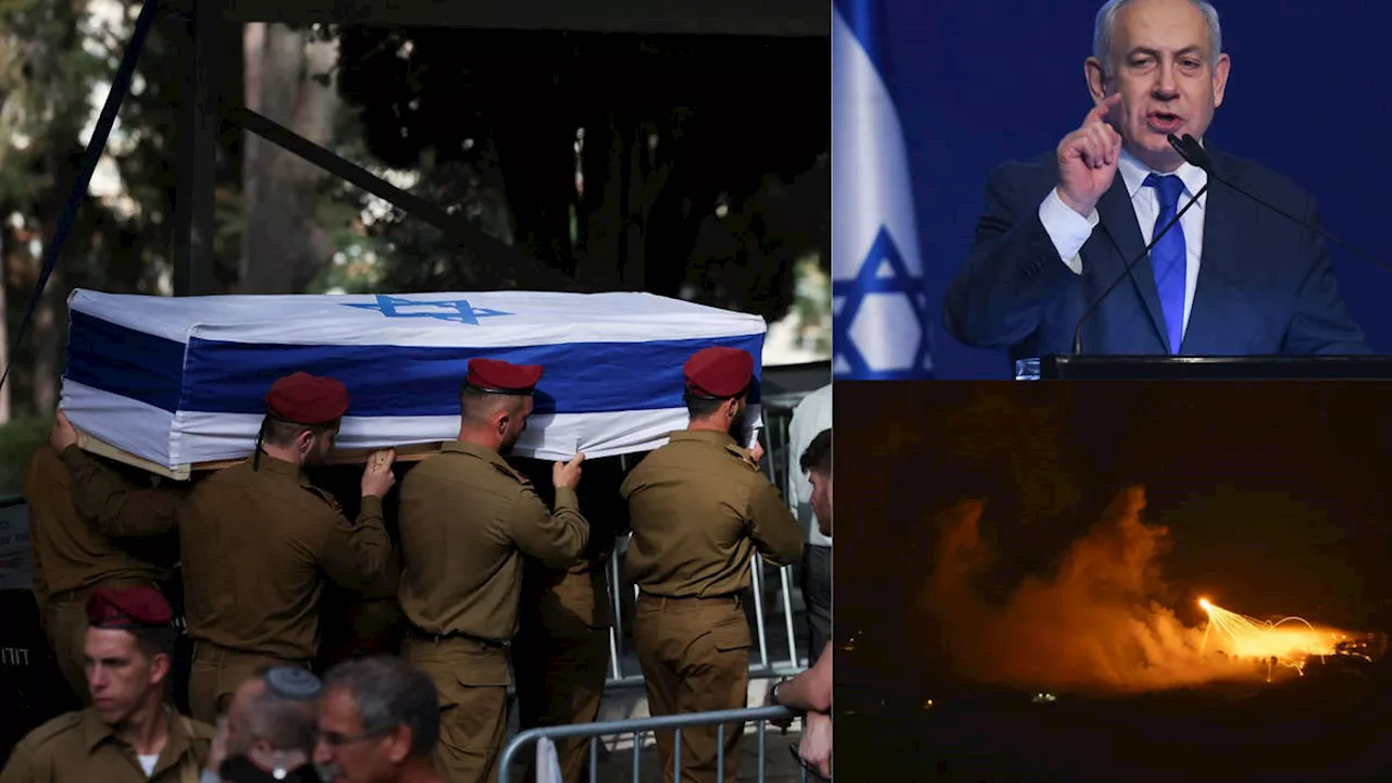 Benjamin Netanyahu pays tribute to eight IDF soldiers killed in Lebanon as fresh Israeli strikes hit Beirut