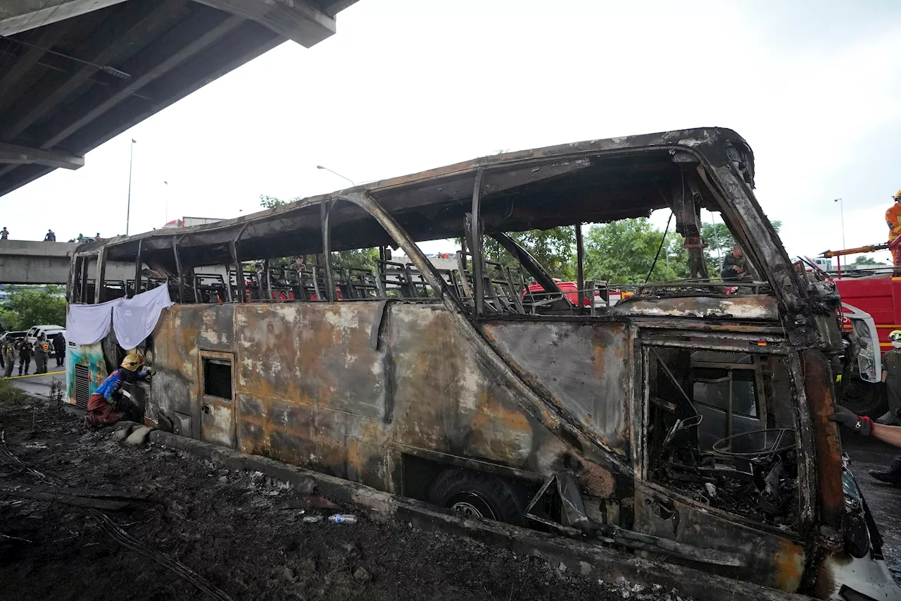 Thai police arrest driver of school bus that caught fire and killed 23