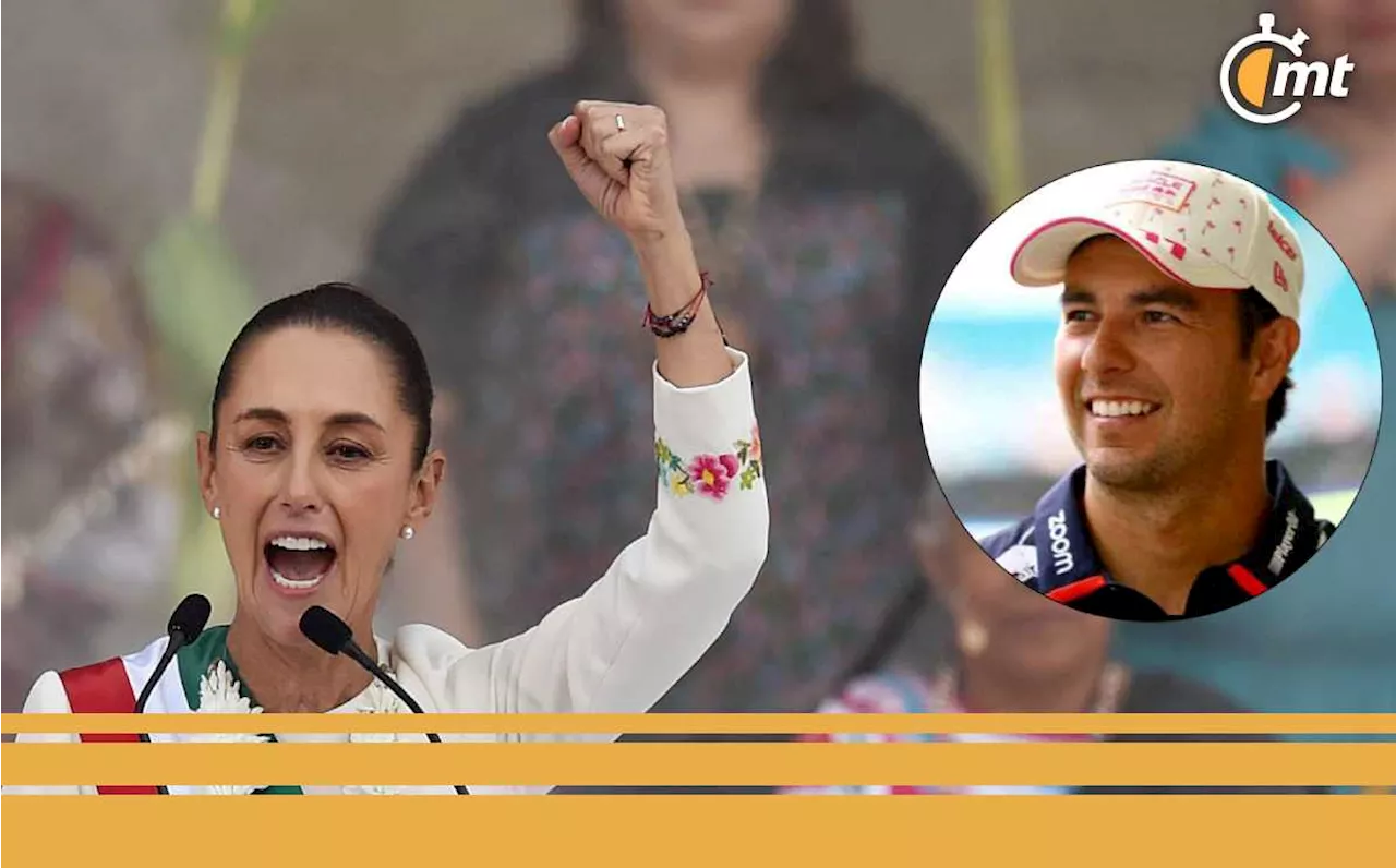 Checo Pérez le dedicó un EMOTIVO mensaje a Claudia Sheinbaum