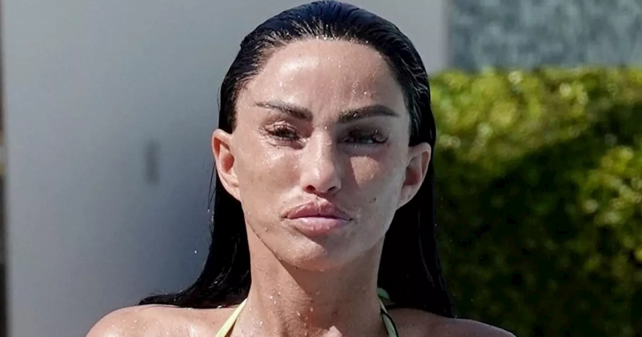 Katie Price shows off latest facelift on holiday amid bankruptcy battle