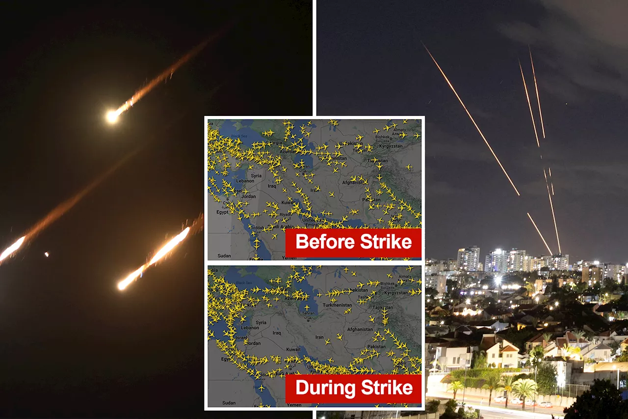 Alarming British Airways cockpit footage shows Iranian rockets arcing near flight over Middle East