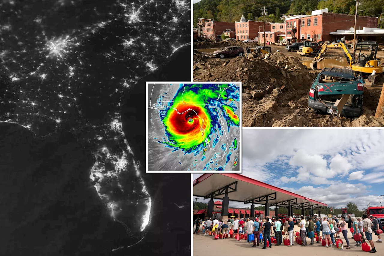 Hurricane Helene's devastation was so horrific it can be seen from space, dramatic blackout images reveal