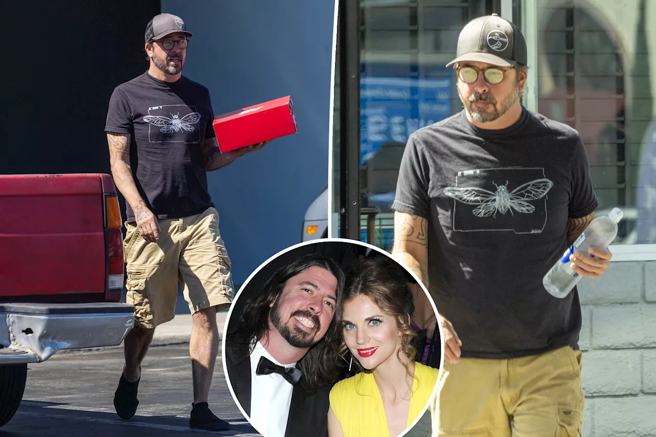 Dave Grohl ditches wedding ring for solo outing after cheating on wife Jordyn Blum, welcoming baby with mistress