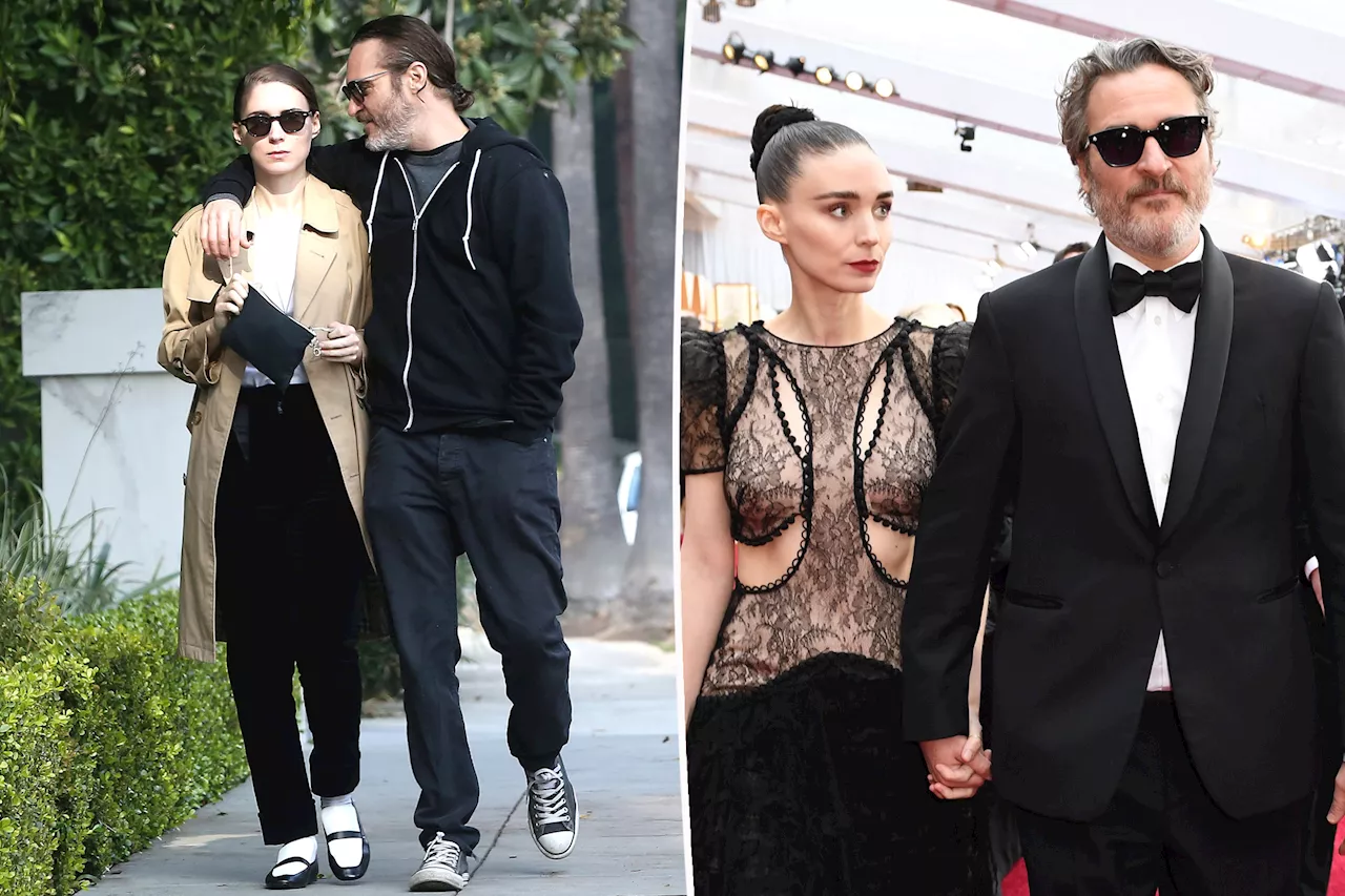 Joaquin Phoenix sparks marriage rumors after referring to Rooney Mara as his 'wife'