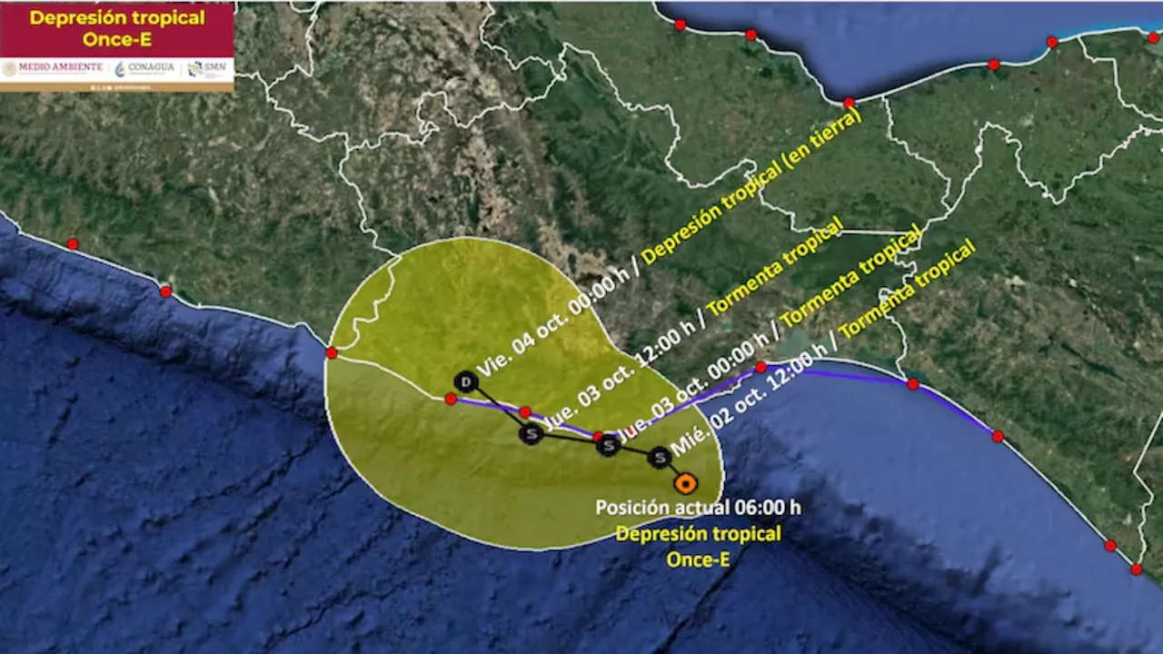 Depresión tropical amenaza con convertirse en tormenta 'Kristy': ¿cuál es su trayectoria?