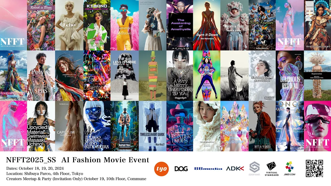 『 NFFT2025_SS AI Fashion Movie 展』いよいよ開幕！ 世界からAI Creator32名参加 AIが描く新たなファッションと映像の未来 渋谷パルコ10月18.19.20開催