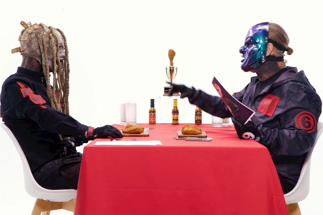 See Slipknot Choke Down Hot Wings Through Their Masks and Profess Love for Britney Spears