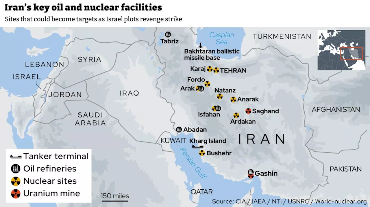 Israel’s potential targets in Iran include nuclear plants and ‘oil island’