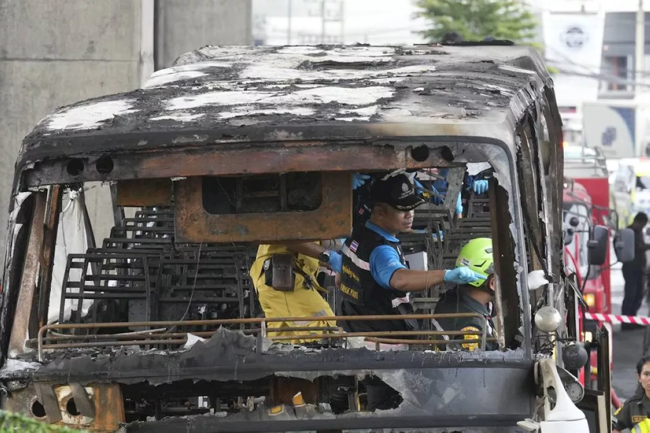 Thai school bus fire leaves 23 dead, driver nabbed