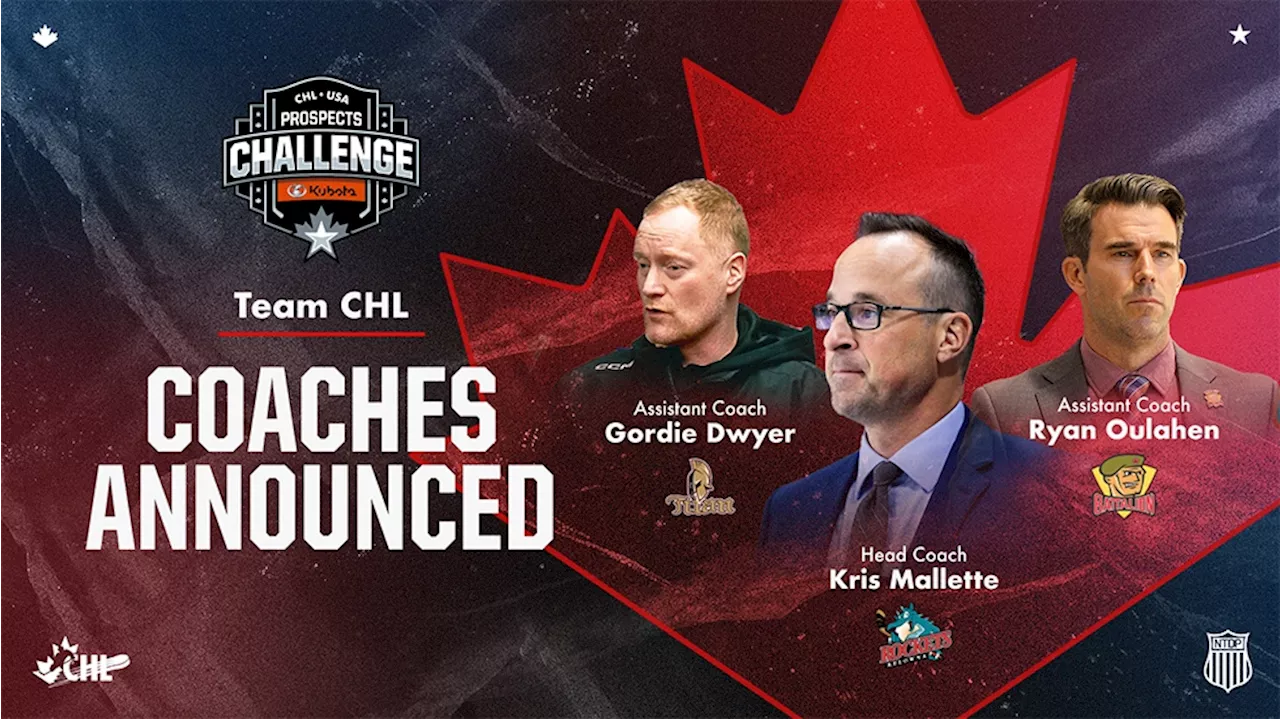 Kelowna Rockets Head Coach Kris Mallette to Lead Team CHL at Inaugural CHL USA Prospects Challenge