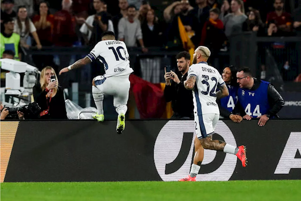 All'Olimpico, l'Inter batte la Roma 1-0 con un gol di Lautaro Martinez al 60' CRONACA e FOTO