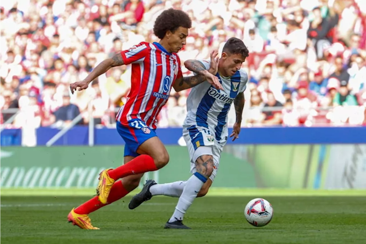 Witsel dell'Atletico Madrid contro Daniel Raba del Leganes