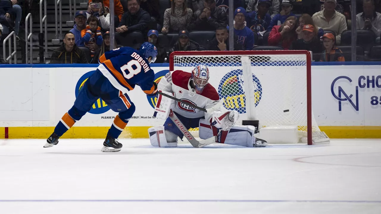 Dobson scores in 9th round of shootout to give Islanders 4-3 win over Canadiens