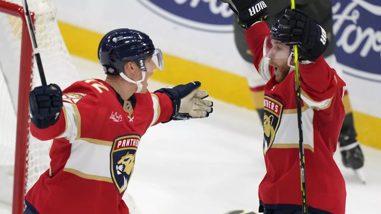 Forsling scores in overtime, Panthers top Golden Knights 4-3