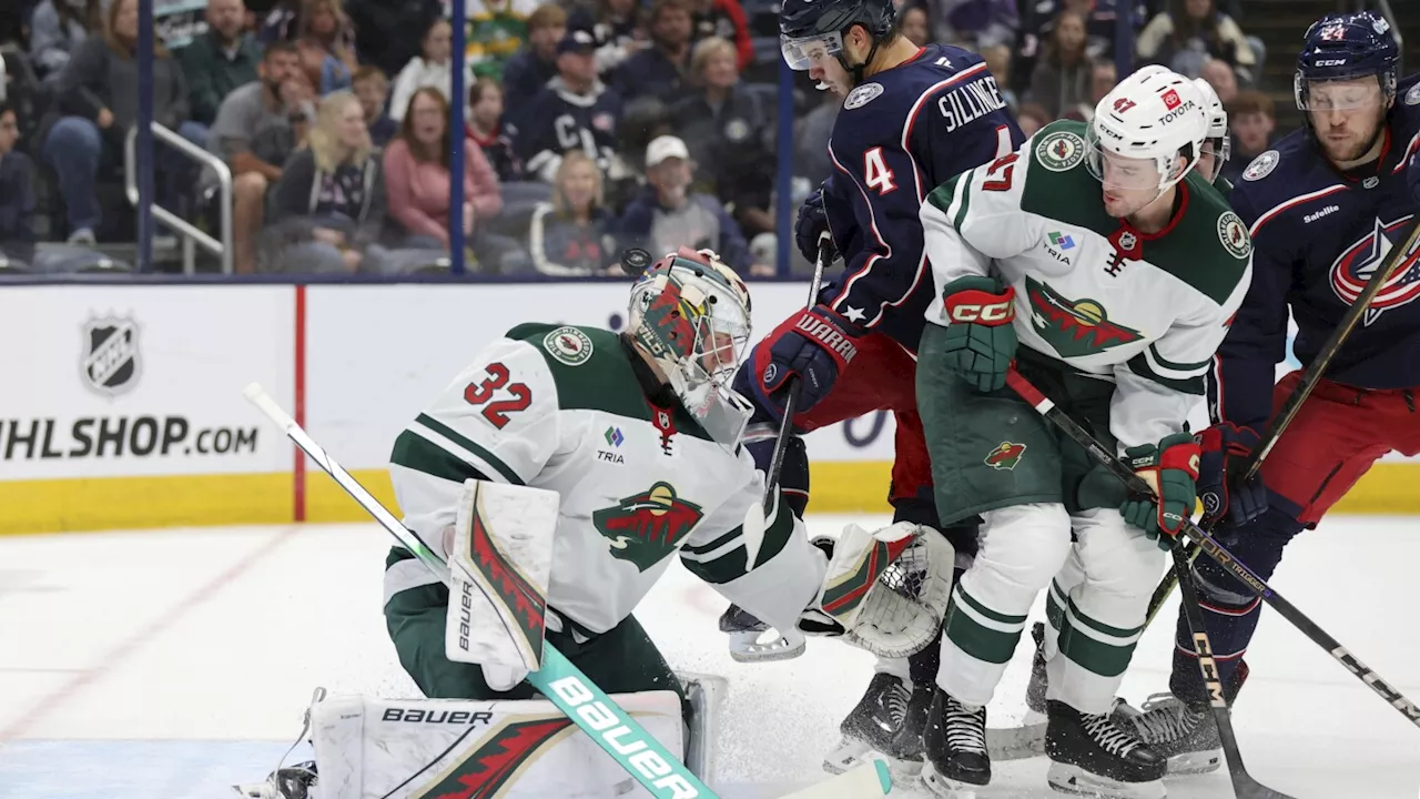 Kaprizov logs a goal and an assist and Gustavsson makes 23 saves as the Wild beats Blue Jackets 3-1