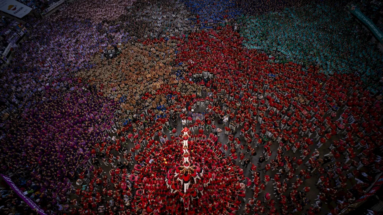 One Extraordinary Photo: An AP photographer captures Castells human tower competition