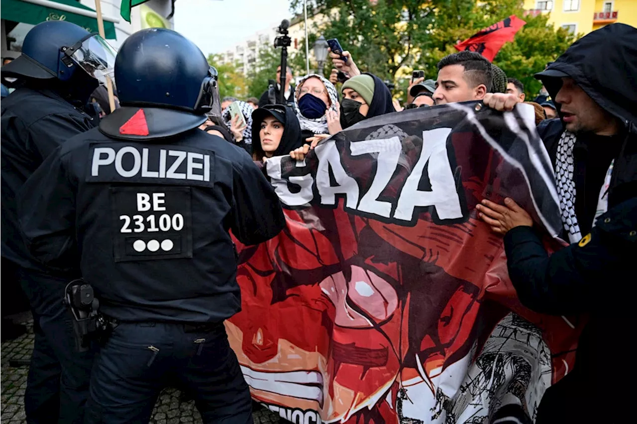 Palästina-Demo in Berlin: Steinwürfe, Beleidigungen, fast 60 Festnahmen