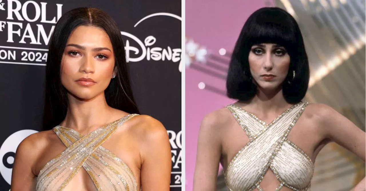 Zendaya Paid Homage To Cher In A Vintage Sheer Dress