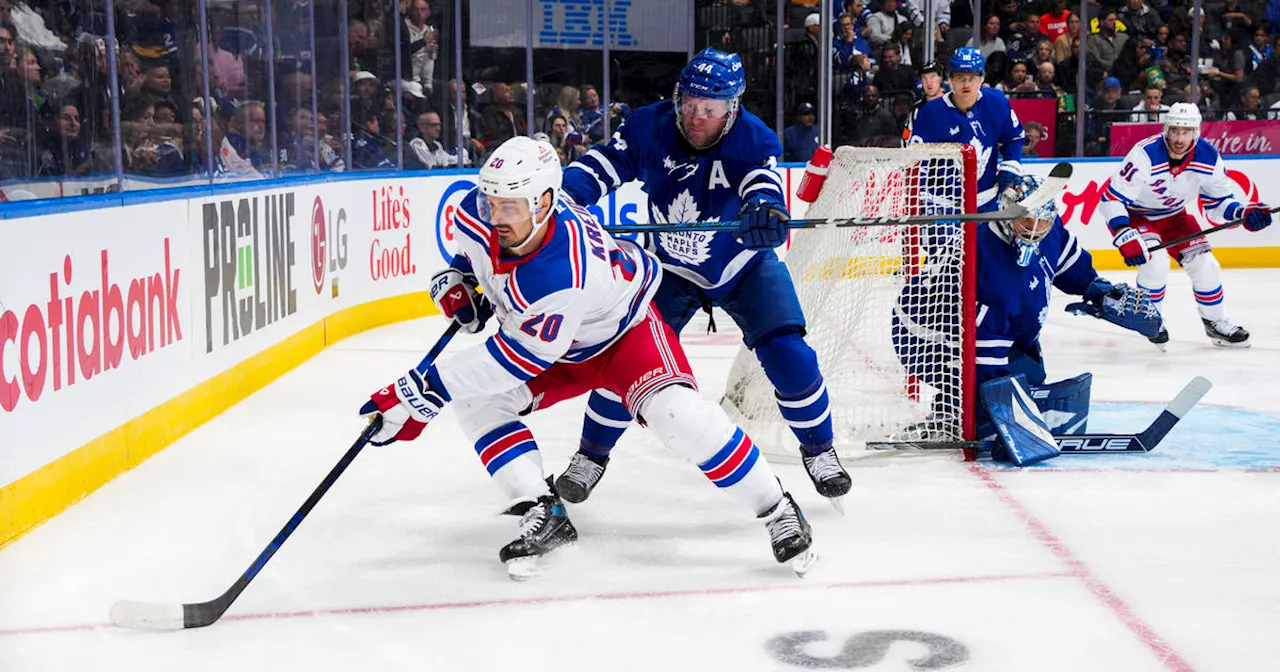 Kreider scores 2, Shesterkin has 34 saves as Rangers beat Maple Leafs