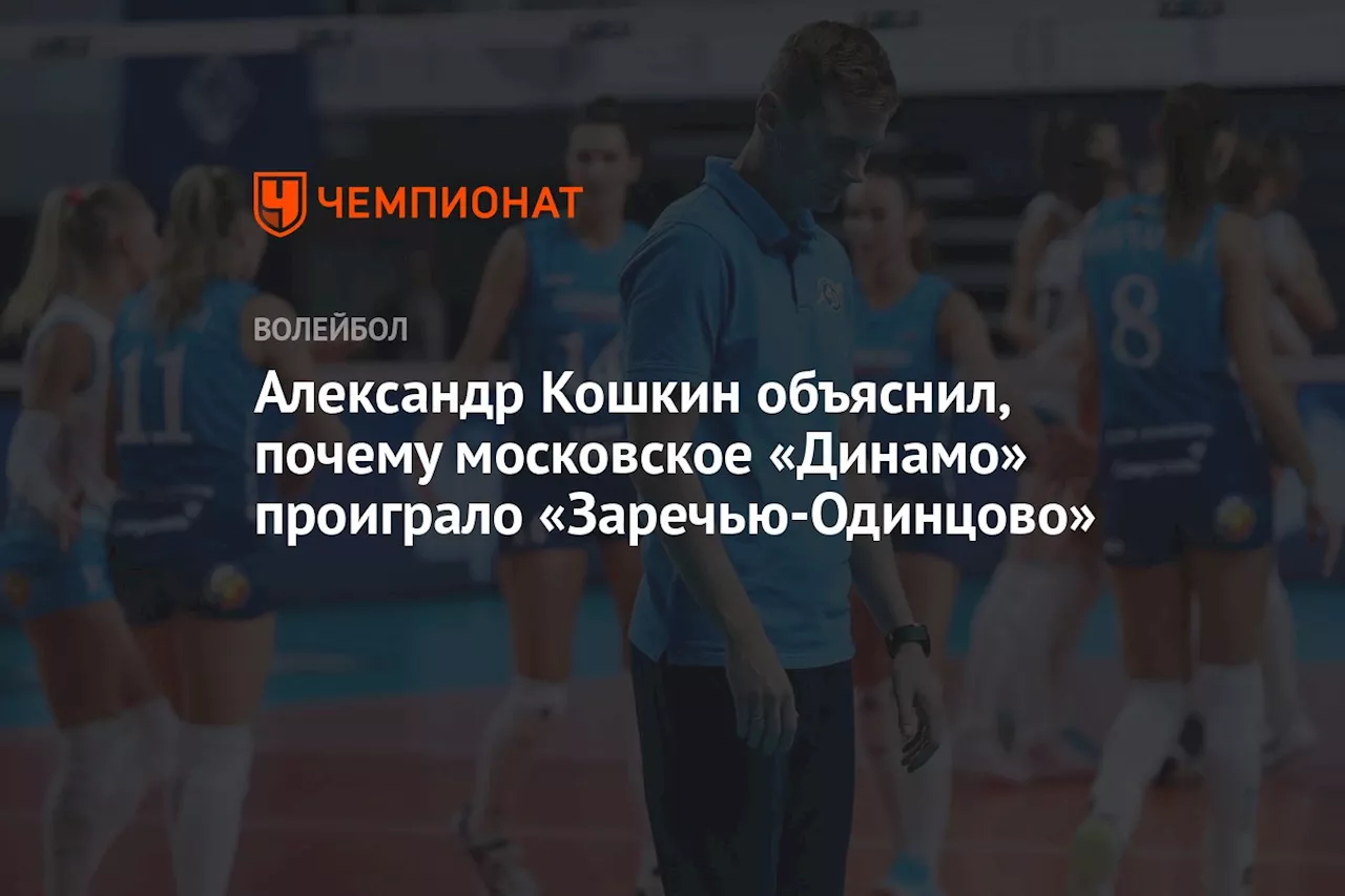 Александр Кошкин объяснил, почему московское «Динамо» проиграло «Заречью-Одинцово»