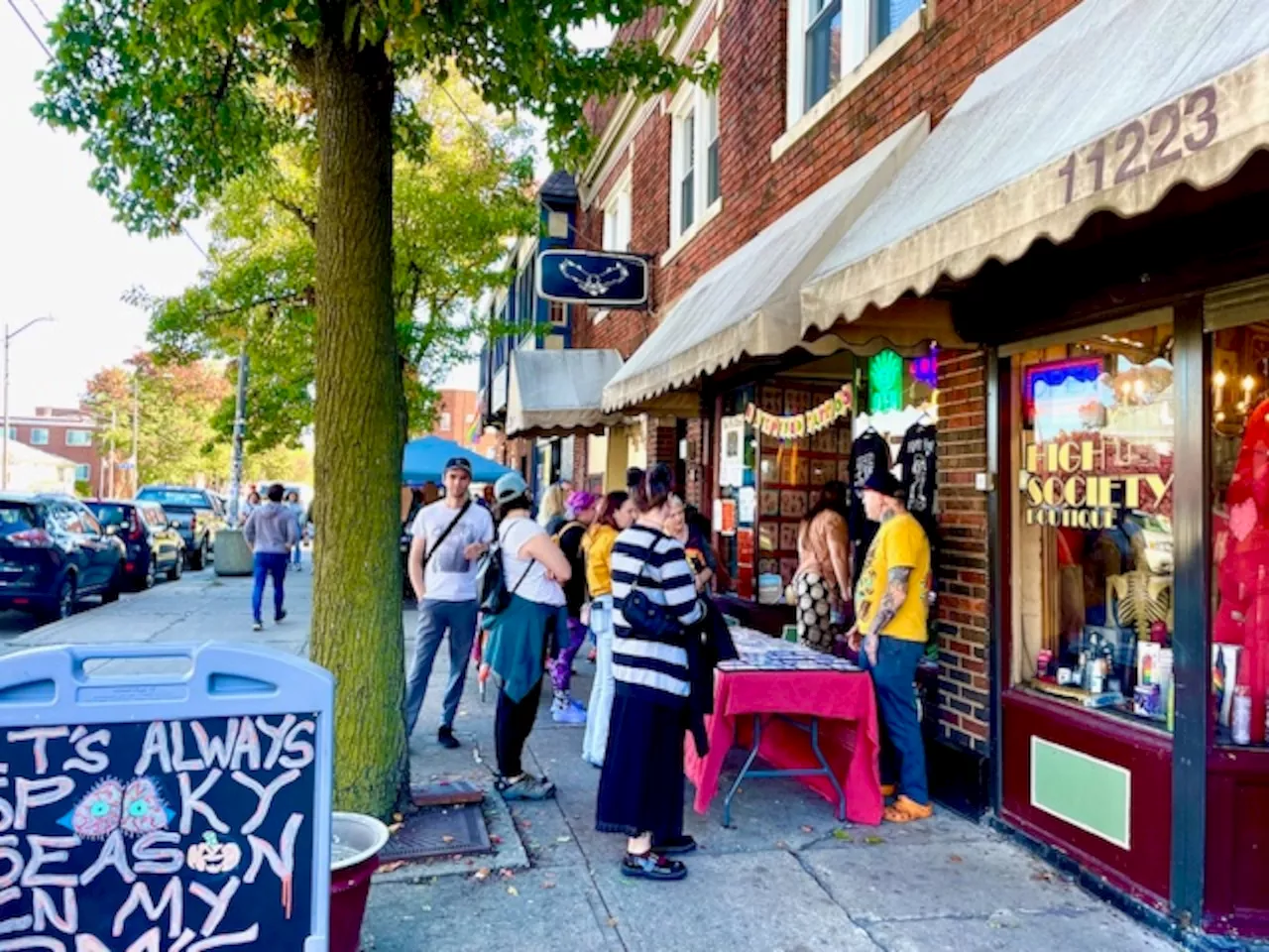 Halloween fever hits Detroit Avenue in Lakewood during 2024 Halloween Flea Market