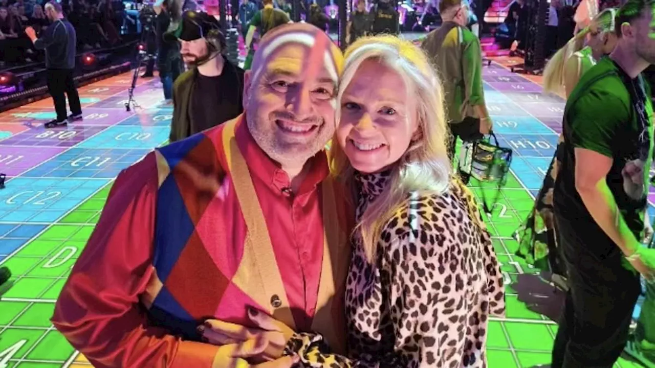 Wynne Evans' girlfriend Liz Brookes proudly poses with the opera singer on the Strictly dance floor...