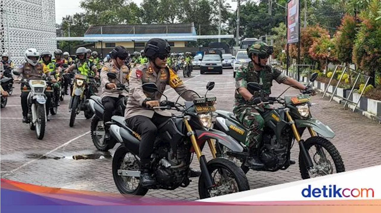 Polisi Trenggalek Gelar Patroli Besar Iringi Pelantikan Presiden Baru