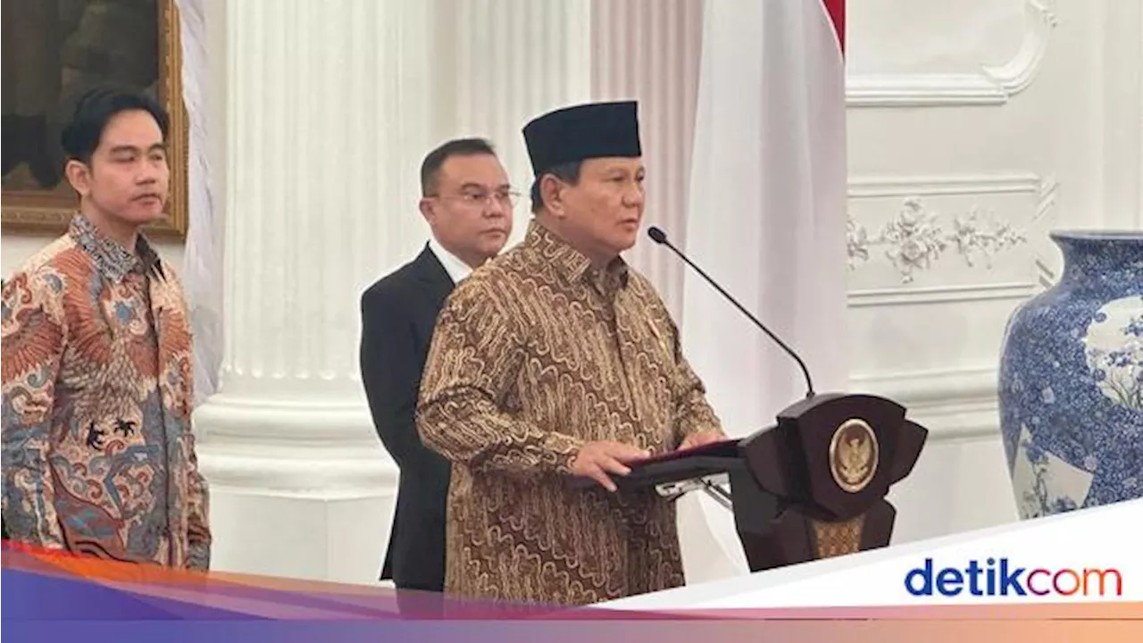 Daftar Lengkap Menteri Ekonomi yang Dilantik Prabowo Hari Ini